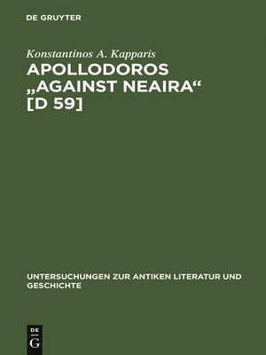 cover image of Apollodoros "Against Neaira" [D 59]